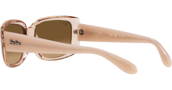 Ray-Ban RB4389 6644M2 55-17, Glänzendes Braun transparent - Ansicht 5