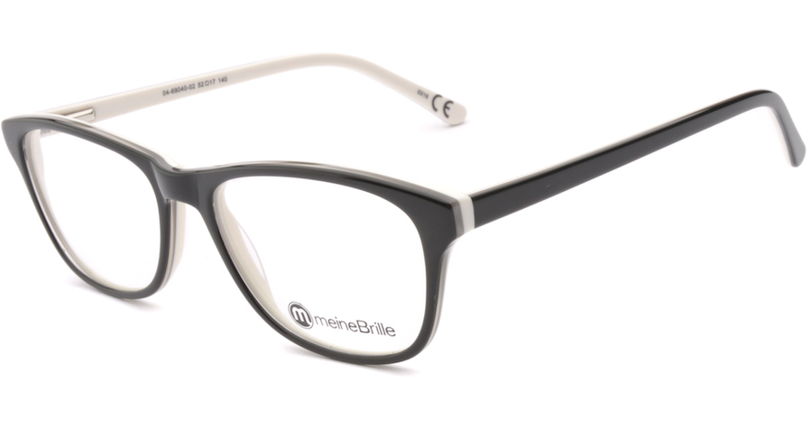 meineBrille 04-69040-02, Schwarz/Creme links