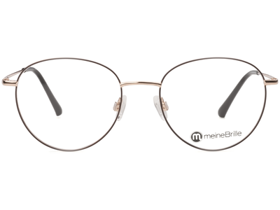 meineBrille 04-96090-02, Braun Matt/Gold Glänzend front