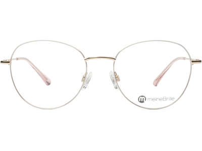 meineBrille 04-12040-02, Weiß/Gold Front