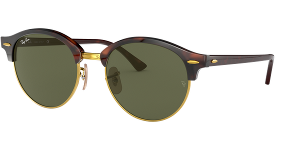 Ray-Ban RB4246 Clubround Classic Glänzend Havanna Rot / Grün 990 51 - Ansicht 2