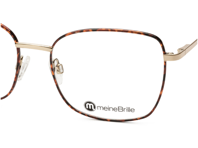 meineBrille 04-12080-02, Gold glänzend / Havanna glänzend Nah