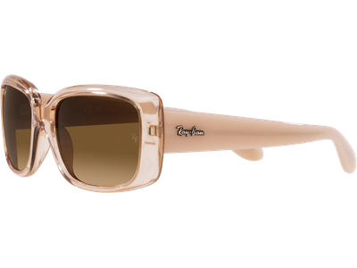 Ray-Ban Sonnenbrille Damen Ray-Ban RB4389 6644M2 55-17, Glänzendes Braun transparent Ansicht 2