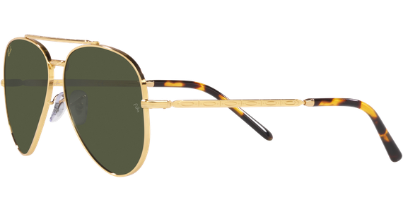 Ray-Ban New Aviator RB3625 919631 Gold/Grün 58 - MEDIUM - Ansicht 3