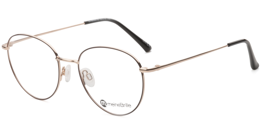 meineBrille 04-96090-02, Braun Matt/Gold Glänzend links